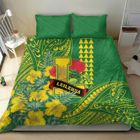 Hawaii Leilehua High School Bedding Set Tribal Tattoo With Hibiscus Flowers