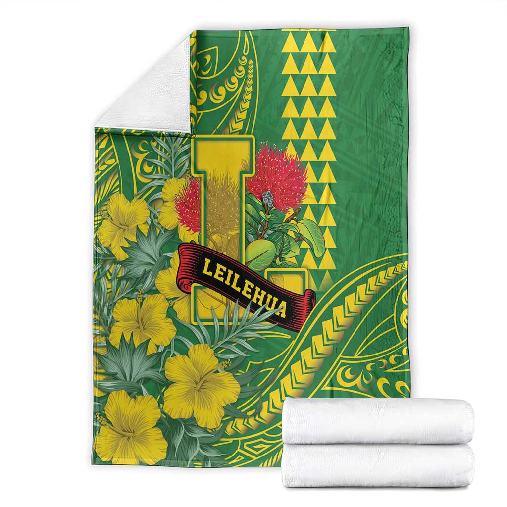 Hawaii Leilehua High School Blanket Tribal Tattoo With Hibiscus Flowers