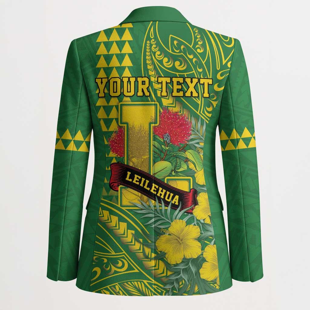 Personalised Hawaii Leilehua High School Blazer Tribal Tattoo With Hibiscus Flowers