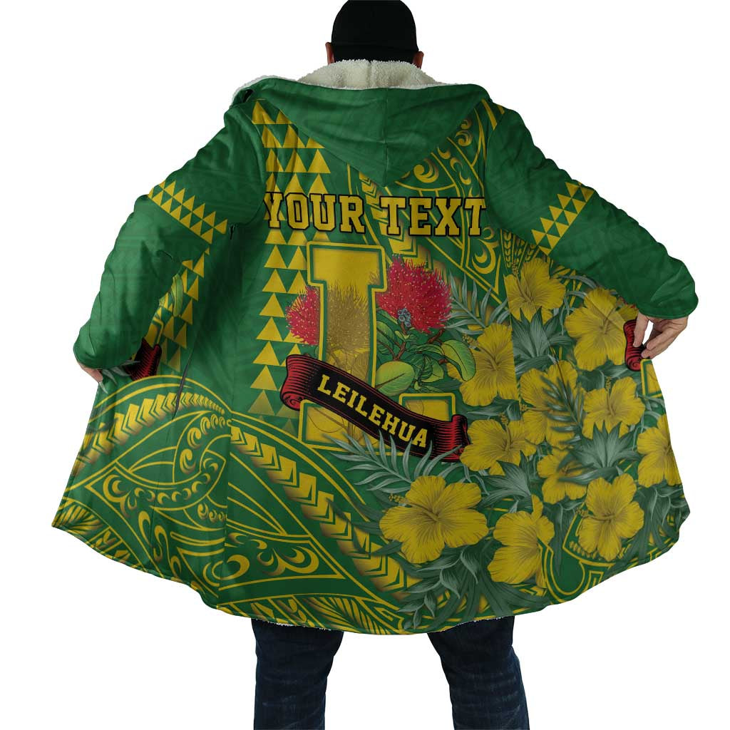 Personalised Hawaii Leilehua High School Cloak Tribal Tattoo With Hibiscus Flowers