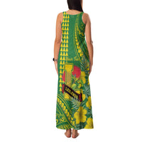 Personalised Hawaii Leilehua High School Family Matching Tank Maxi Dress and Hawaiian Shirt Tribal Tattoo With Hibiscus Flowers LT05 - Polynesian Pride