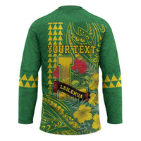 Personalised Hawaii Leilehua High School Hockey Jersey Tribal Tattoo With Hibiscus Flowers LT05 - Polynesian Pride