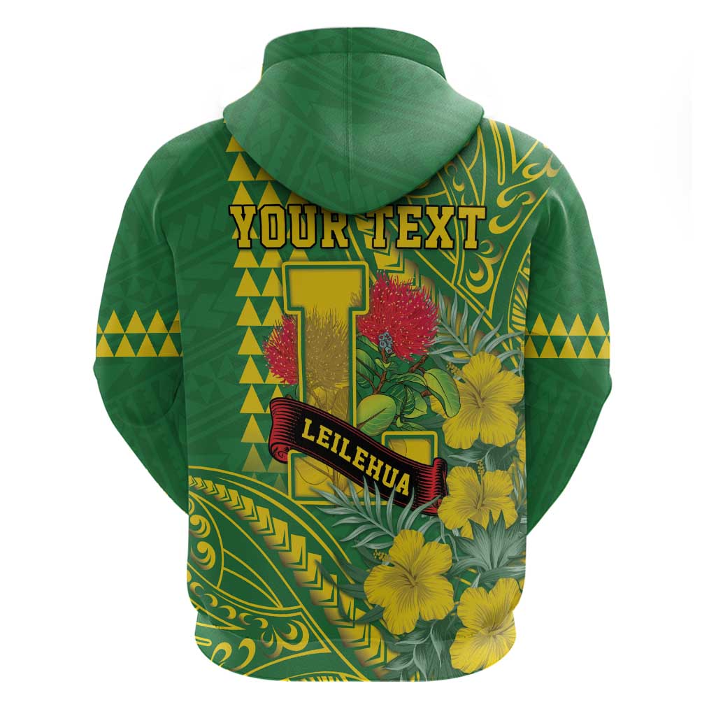 Personalised Hawaii Leilehua High School Hoodie Tribal Tattoo With Hibiscus Flowers LT05 - Polynesian Pride