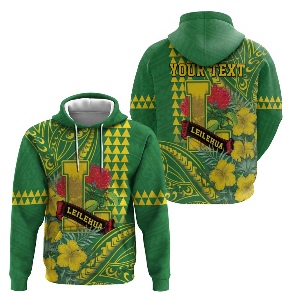 Personalised Hawaii Leilehua High School Hoodie Tribal Tattoo With Hibiscus Flowers LT05 - Polynesian Pride