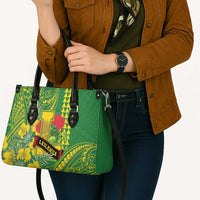 Hawaii Leilehua High School Leather Bag Tribal Tattoo With Hibiscus Flowers LT05 - Polynesian Pride