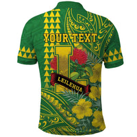Personalised Hawaii Leilehua High School Polo Shirt Tribal Tattoo With Hibiscus Flowers LT05 - Polynesian Pride