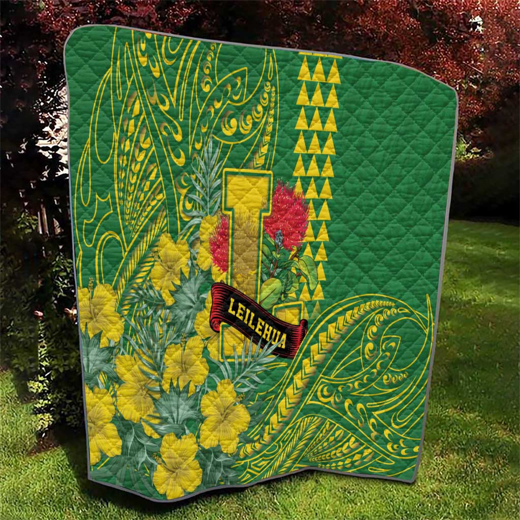 Hawaii Leilehua High School Quilt Tribal Tattoo With Hibiscus Flowers LT05 - Polynesian Pride