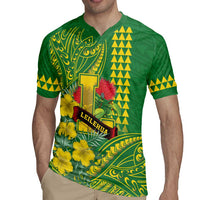 Personalised Hawaii Leilehua High School Rugby Jersey Tribal Tattoo With Hibiscus Flowers LT05 - Polynesian Pride
