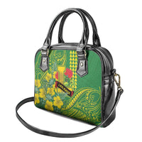 Hawaii Leilehua High School Shoulder Handbag Tribal Tattoo With Hibiscus Flowers LT05 - Polynesian Pride