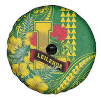 Hawaii Leilehua High School Spare Tire Cover Tribal Tattoo With Hibiscus Flowers LT05 - Polynesian Pride
