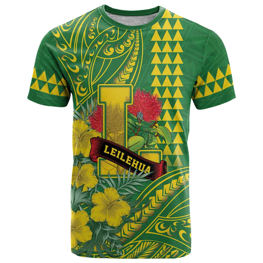 Personalised Hawaii Leilehua High School T Shirt Tribal Tattoo With Hibiscus Flowers