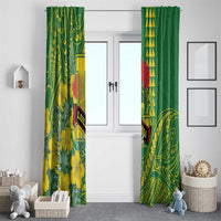 Hawaii Leilehua High School Window Curtain Tribal Tattoo With Hibiscus Flowers LT05 - Polynesian Pride