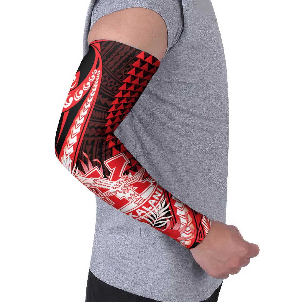 Personalised Hawaii Kalani High School Arm Sleeves Tribal Tattoo With Hibiscus Flowers