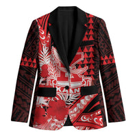 Personalised Hawaii Kalani High School Blazer Tribal Tattoo With Hibiscus Flowers