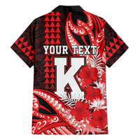 Personalised Hawaii Kalani High School Family Matching Off Shoulder Maxi Dress and Hawaiian Shirt Tribal Tattoo With Hibiscus Flowers LT05 - Polynesian Pride