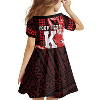 Personalised Hawaii Kalani High School Family Matching Summer Maxi Dress and Hawaiian Shirt Tribal Tattoo With Hibiscus Flowers LT05 - Polynesian Pride