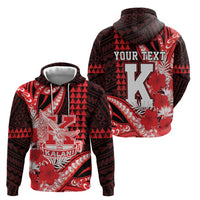 Personalised Hawaii Kalani High School Hoodie Tribal Tattoo With Hibiscus Flowers LT05 - Polynesian Pride