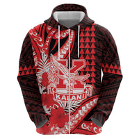 Personalised Hawaii Kalani High School Hoodie Tribal Tattoo With Hibiscus Flowers LT05 - Polynesian Pride