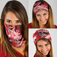 Hawaii Kalani High School Neck Gaiter Tribal Tattoo With Hibiscus Flowers