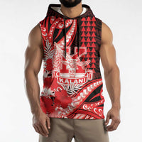 Personalised Hawaii Kalani High School Sleeveless Hoodie Tribal Tattoo With Hibiscus Flowers LT05 - Polynesian Pride