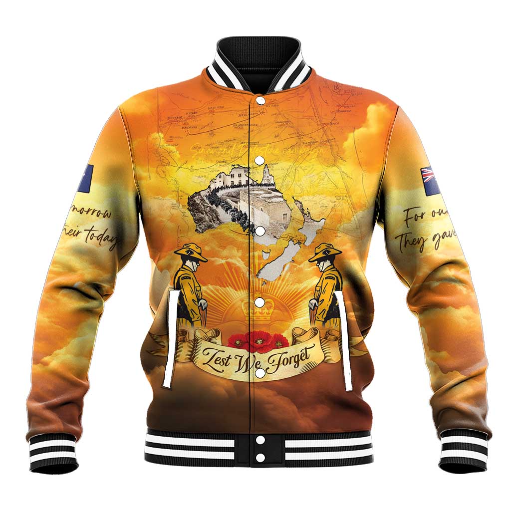 New Zealand And Australia ANZAC Day Baseball Jacket Sinai Palestine Campaign Lest We Forget