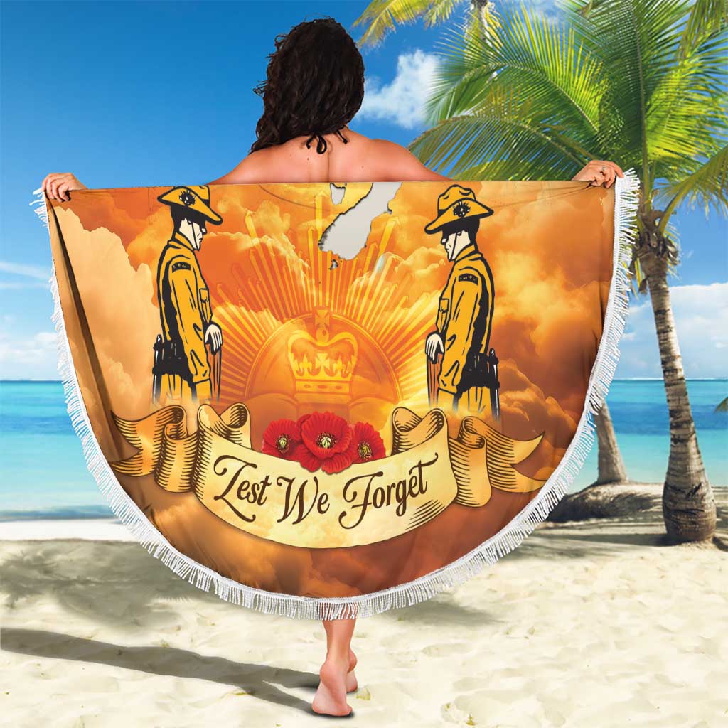 New Zealand And Australia ANZAC Day Beach Blanket Sinai Palestine Campaign Lest We Forget