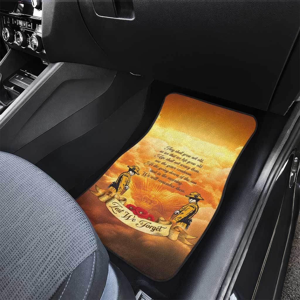 New Zealand And Australia ANZAC Day Car Mats Sinai Palestine Campaign Lest We Forget