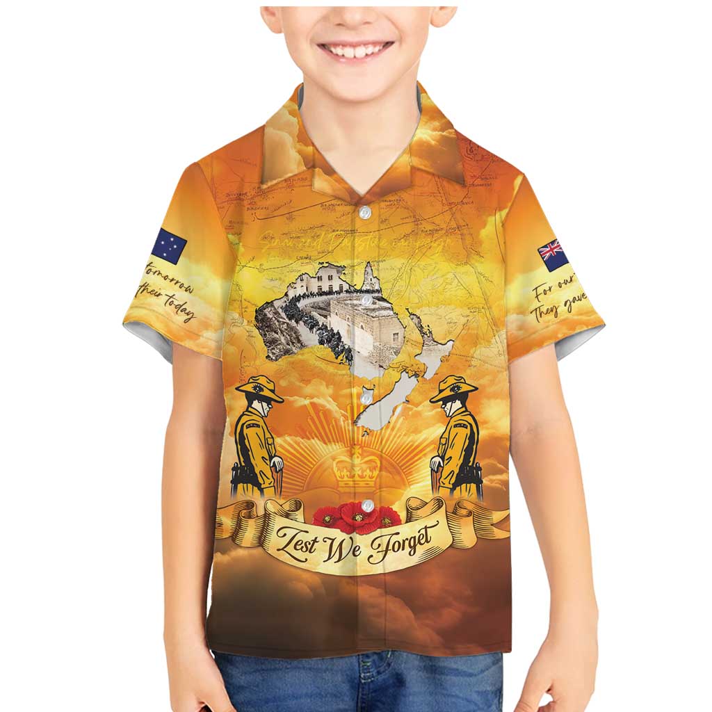 New Zealand And Australia ANZAC Day Family Matching Mermaid Dress and Hawaiian Shirt Sinai Palestine Campaign Lest We Forget