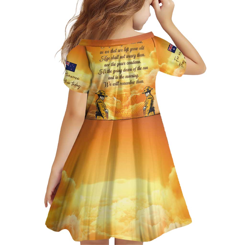 New Zealand And Australia ANZAC Day Family Matching Off Shoulder Short Dress and Hawaiian Shirt Sinai Palestine Campaign Lest We Forget