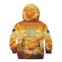 New Zealand And Australia ANZAC Day Kid Hoodie Sinai Palestine Campaign Lest We Forget