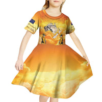 New Zealand And Australia ANZAC Day Kid Short Sleeve Dress Sinai Palestine Campaign Lest We Forget