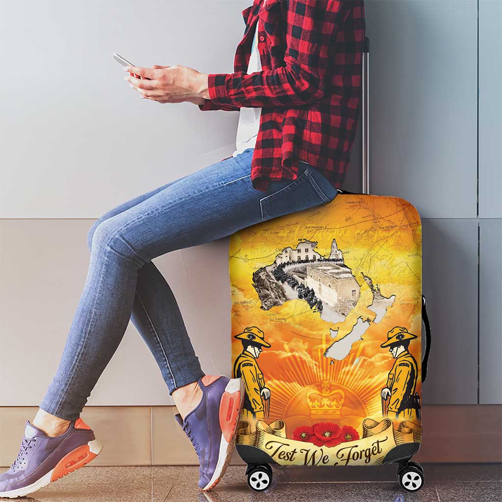 New Zealand And Australia ANZAC Day Luggage Cover Sinai Palestine Campaign Lest We Forget