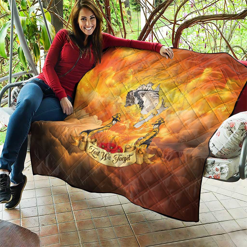 New Zealand And Australia ANZAC Day Quilt Sinai Palestine Campaign Lest We Forget