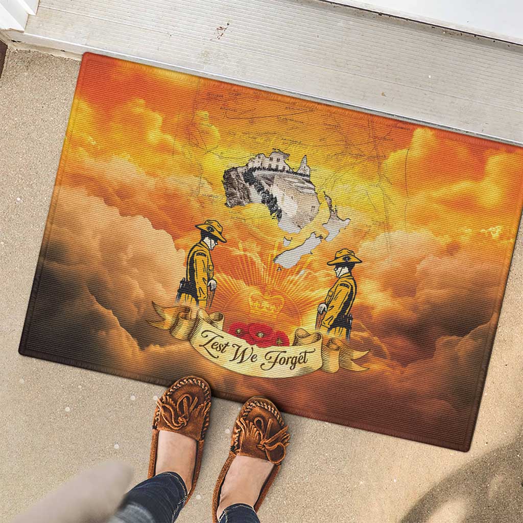 New Zealand And Australia ANZAC Day Rubber Doormat Sinai Palestine Campaign Lest We Forget