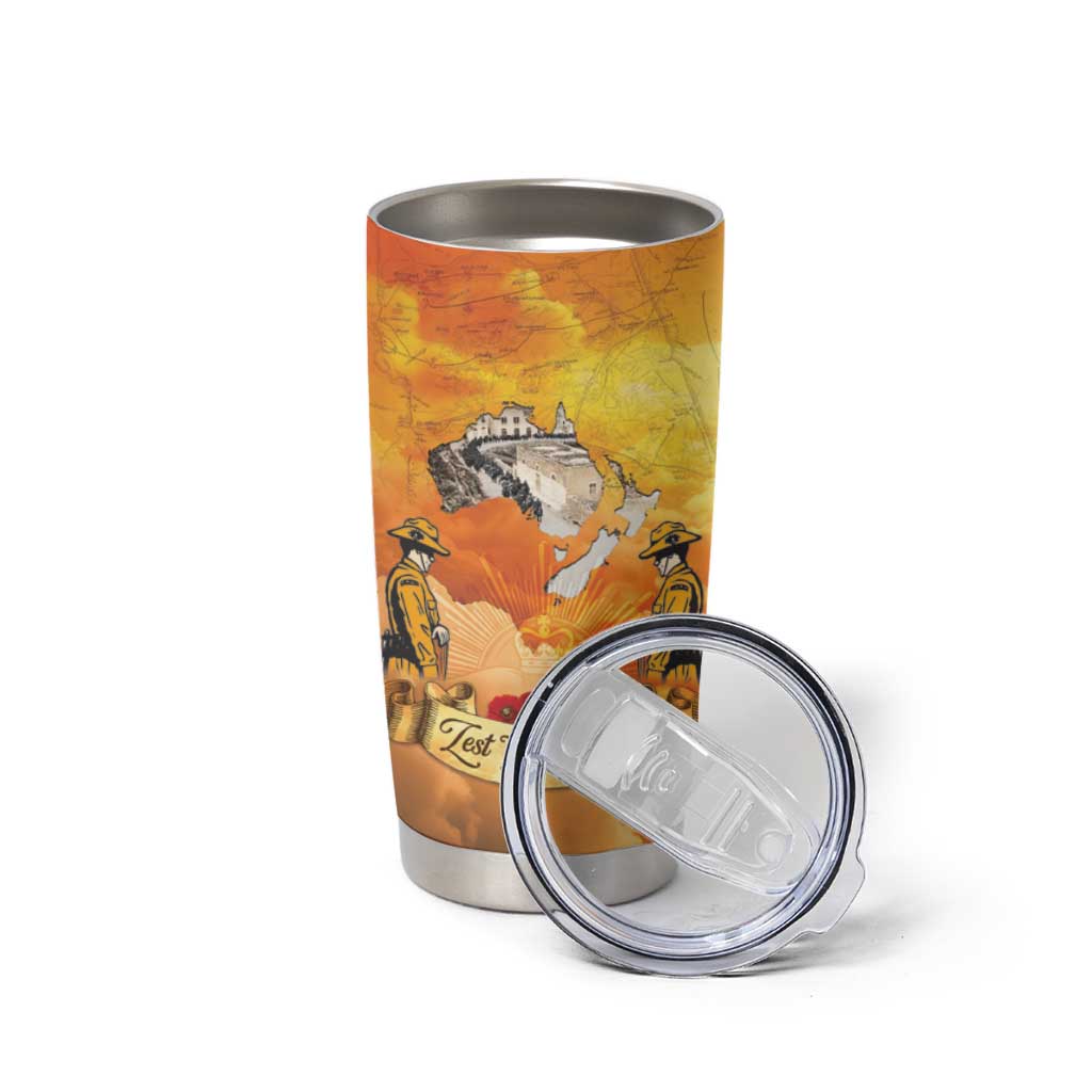 New Zealand And Australia ANZAC Day Tumbler Cup Sinai Palestine Campaign Lest We Forget LT05 - Polynesian Pride