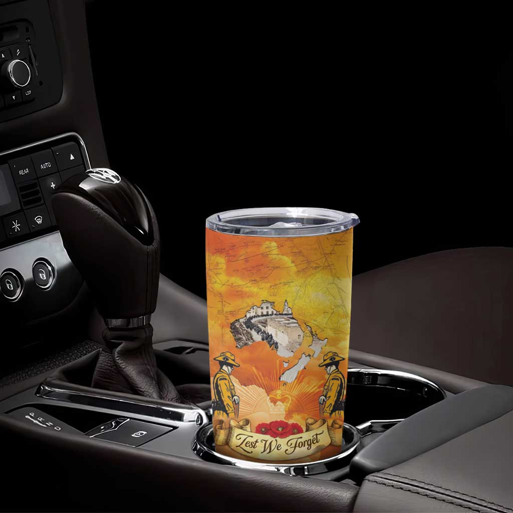 New Zealand And Australia ANZAC Day Tumbler Cup Sinai Palestine Campaign Lest We Forget LT05 - Polynesian Pride