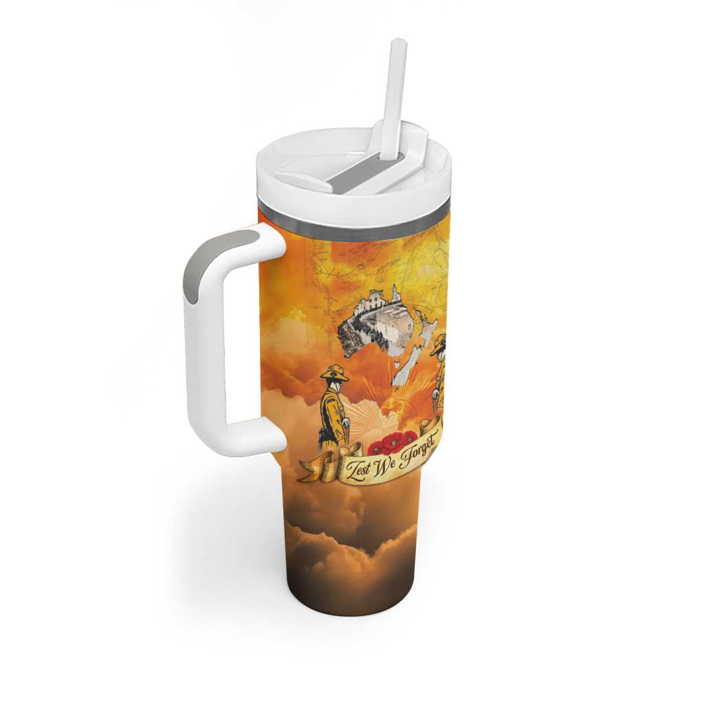 New Zealand And Australia ANZAC Day Tumbler With Handle Sinai Palestine Campaign Lest We Forget LT05 - Polynesian Pride