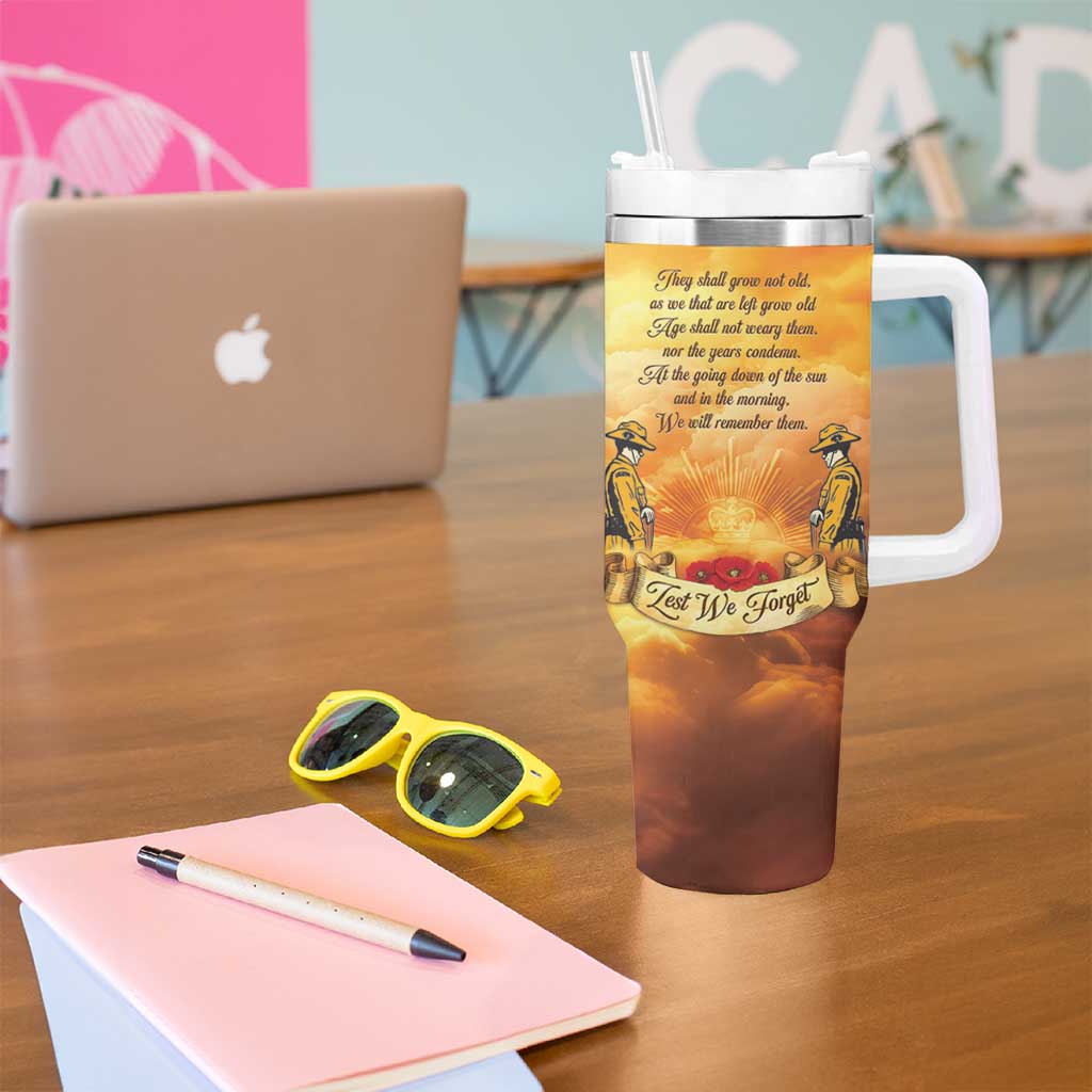 New Zealand And Australia ANZAC Day Tumbler With Handle Sinai Palestine Campaign Lest We Forget LT05 - Polynesian Pride