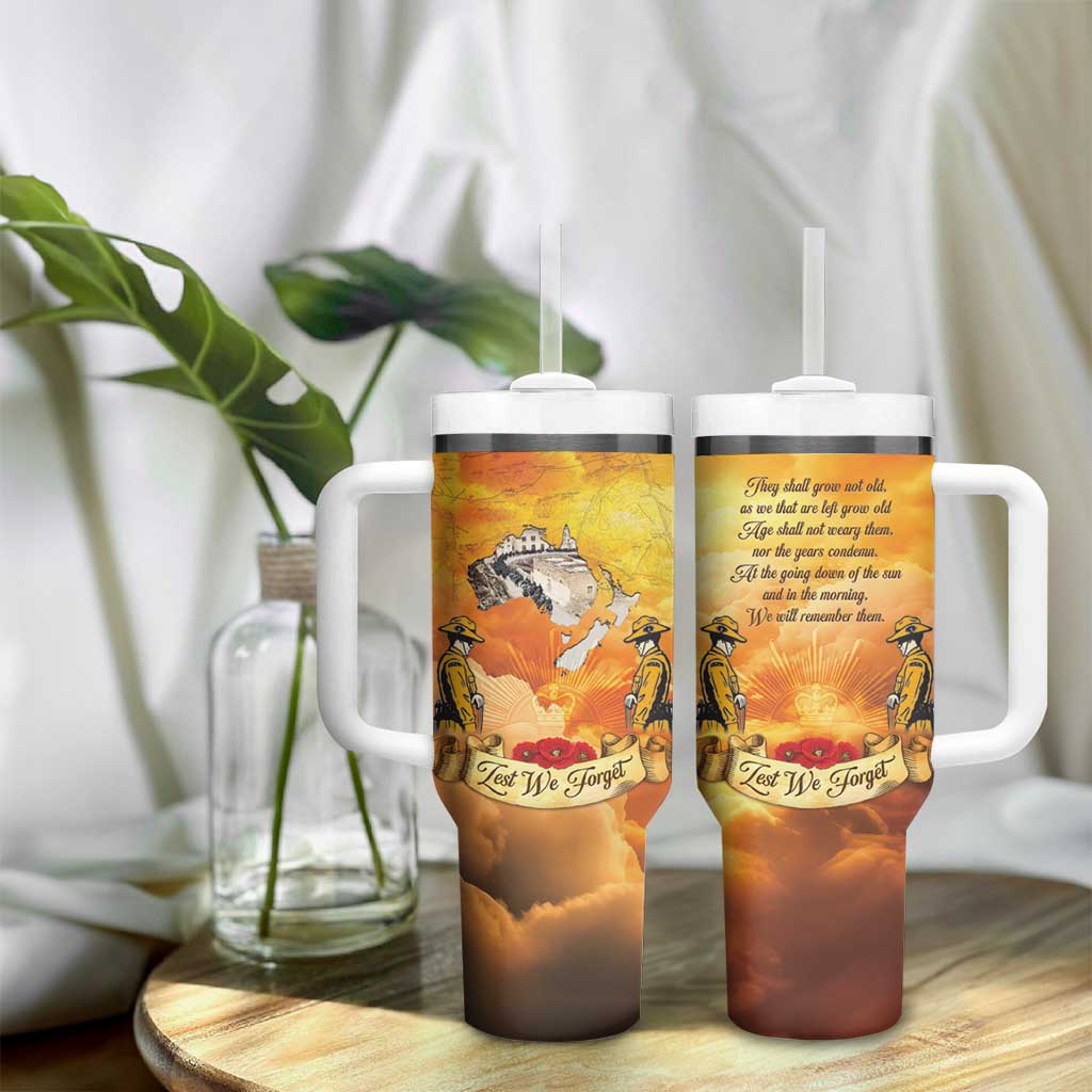 New Zealand And Australia ANZAC Day Tumbler With Handle Sinai Palestine Campaign Lest We Forget LT05 - Polynesian Pride