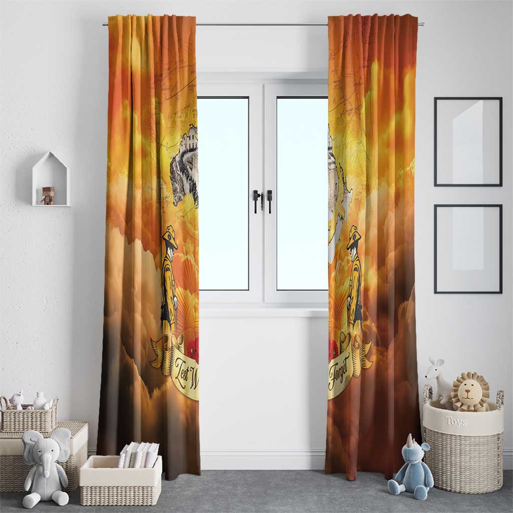 New Zealand And Australia ANZAC Day Window Curtain Sinai Palestine Campaign Lest We Forget