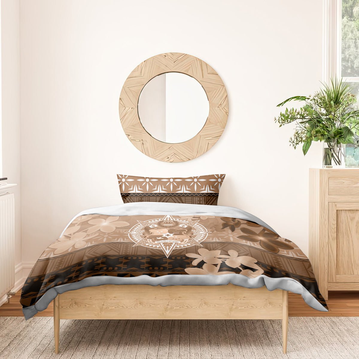 Tonga Emancipation Day Bedding Set Tongan Kupesi Ngatu Pattern Vintage Style