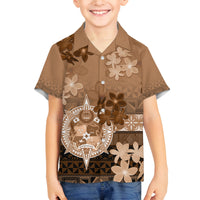 Tonga Emancipation Day Family Matching Tank Maxi Dress and Hawaiian Shirt Tongan Kupesi Ngatu Pattern Vintage Style