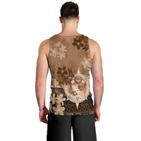 Tonga Emancipation Day Men Tank Top Tongan Kupesi Ngatu Pattern Vintage Style