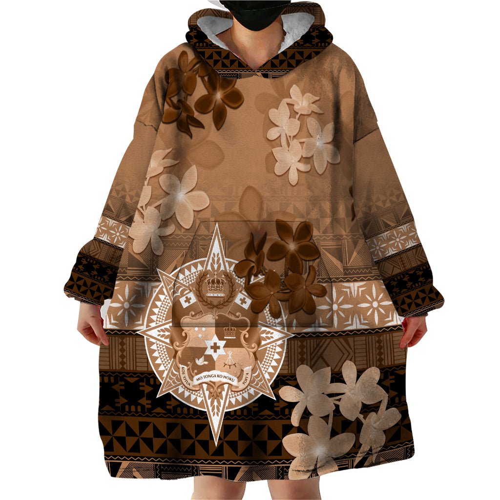 Tonga Emancipation Day Wearable Blanket Hoodie Tongan Kupesi Ngatu Pattern Vintage Style LT05 - Polynesian Pride