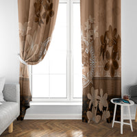 Tonga Emancipation Day Window Curtain Tongan Kupesi Ngatu Pattern Vintage Style