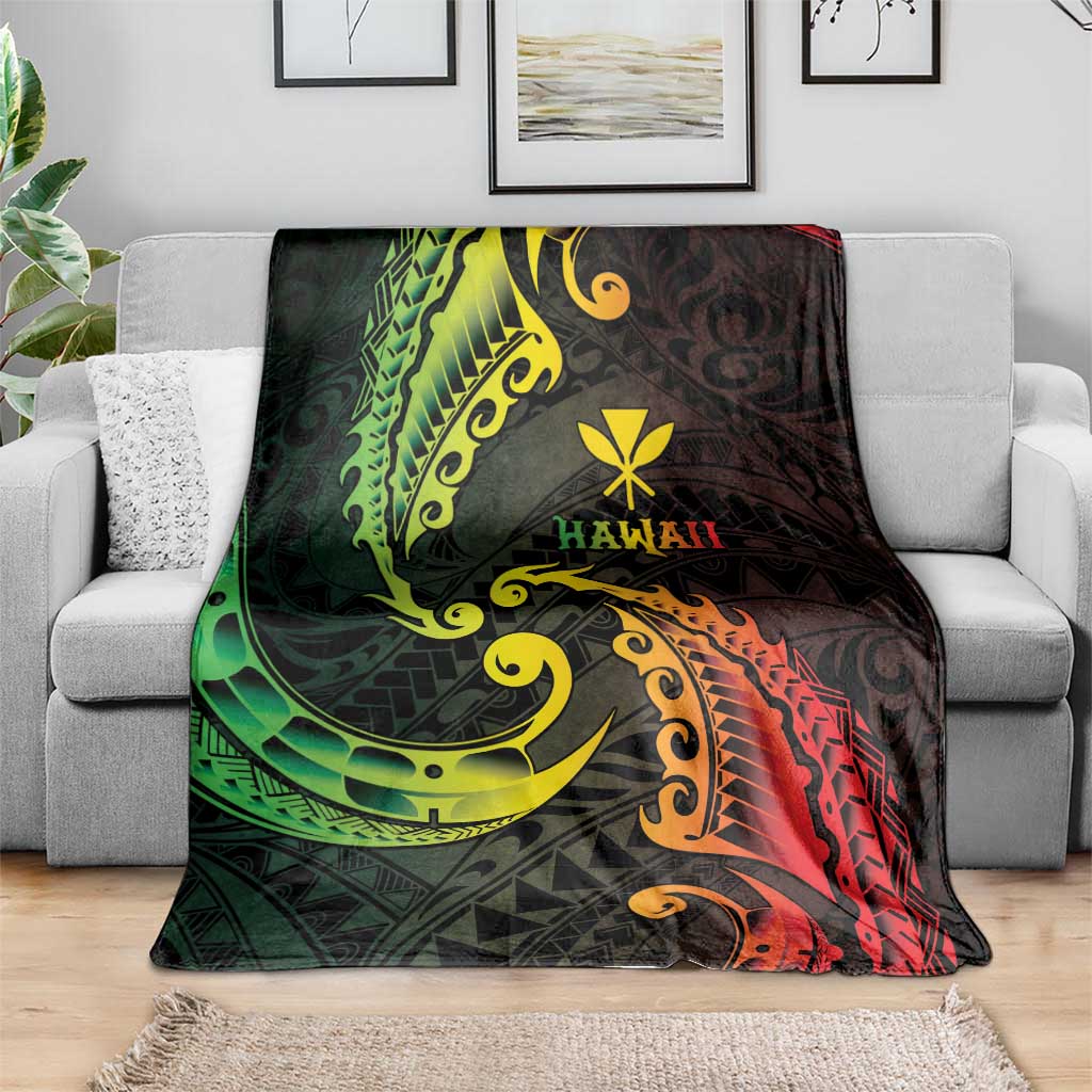 AAPI Heritage Month Blanket Kanaka Maoli Polynesian Tribal Wave