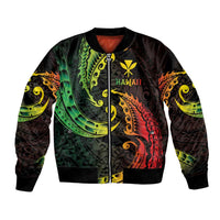 AAPI Heritage Month Bomber Jacket Kanaka Maoli Polynesian Tribal Wave LT05 Unisex Reggae - Polynesian Pride