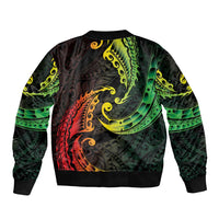 AAPI Heritage Month Bomber Jacket Kanaka Maoli Polynesian Tribal Wave LT05 - Polynesian Pride