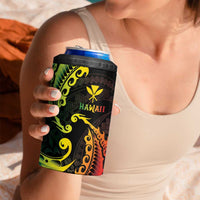 AAPI Heritage Month 4 in 1 Can Cooler Tumbler Kanaka Maoli Polynesian Tribal Wave LT05 - Polynesian Pride