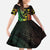 AAPI Heritage Month Family Matching Off The Shoulder Long Sleeve Dress and Hawaiian Shirt Kanaka Maoli Polynesian Tribal Wave